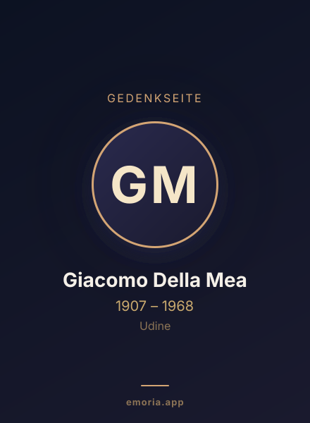 Gedenkportrait von Giacomo Della Mea
