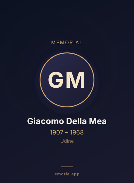 Memorial portrait of Giacomo Della Mea