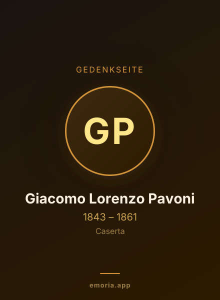 Gedenkportrait von Giacomo Lorenzo Pavoni