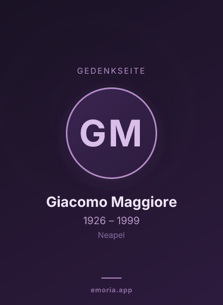 Gedenkportrait von Giacomo Maggiore