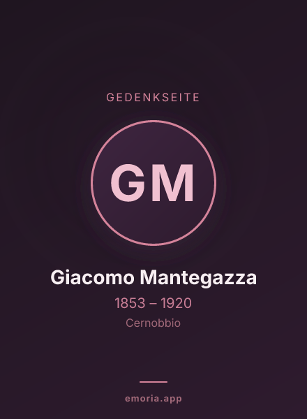 Gedenkportrait von Giacomo Mantegazza