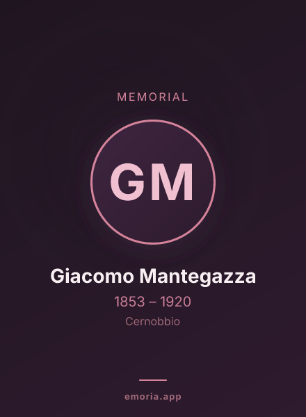 Memorial portrait of Giacomo Mantegazza