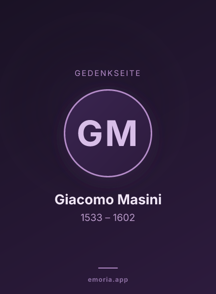 Gedenkportrait von Giacomo Masini