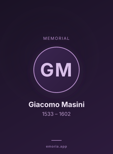 Memorial portrait of Giacomo Masini