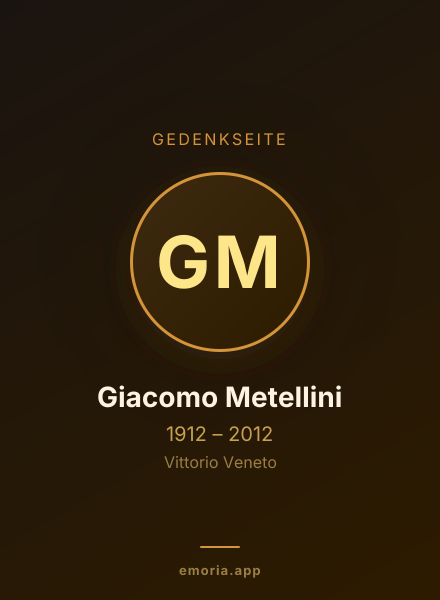 Gedenkportrait von Giacomo Metellini