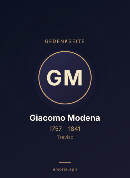 Gedenkportrait von Giacomo Modena