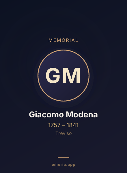 Memorial portrait of Giacomo Modena