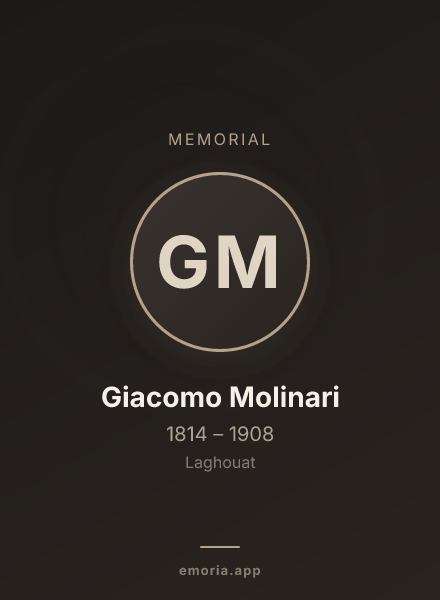 Memorial portrait of Giacomo Molinari