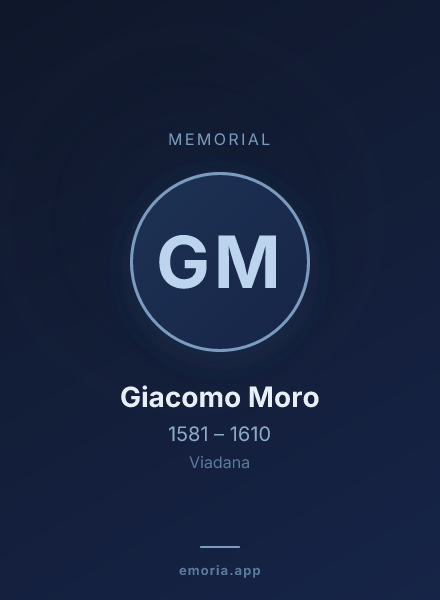 Memorial portrait of Giacomo Moro