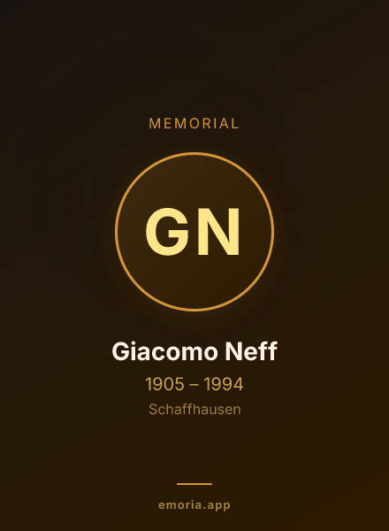 Memorial portrait of Giacomo Neff