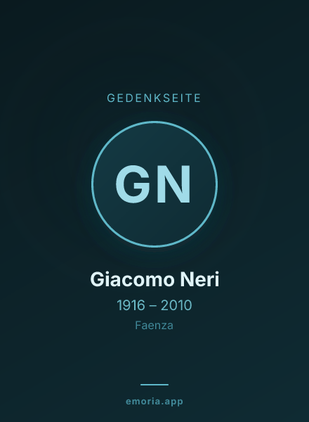 Gedenkportrait von Giacomo Neri
