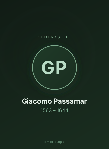 Gedenkportrait von Giacomo Passamar