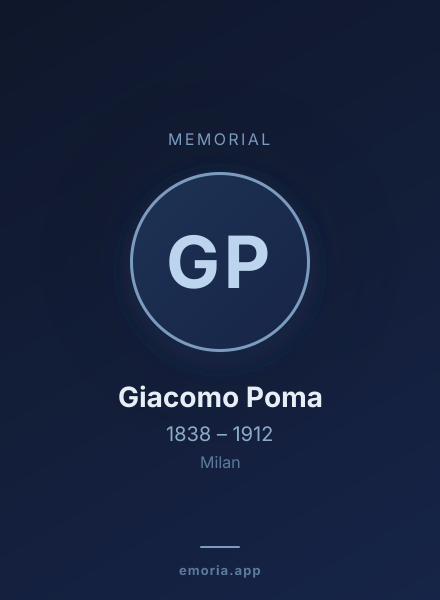 Memorial portrait of Giacomo Poma