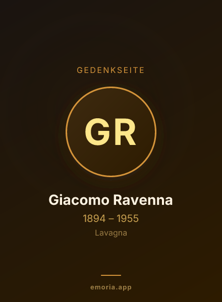 Gedenkportrait von Giacomo Ravenna