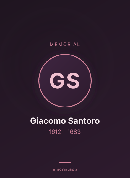 Memorial portrait of Giacomo Santoro