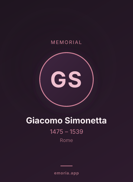 Memorial portrait of Giacomo Simonetta