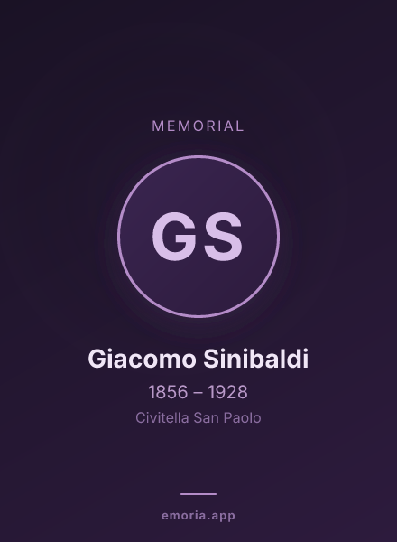 Memorial portrait of Giacomo Sinibaldi