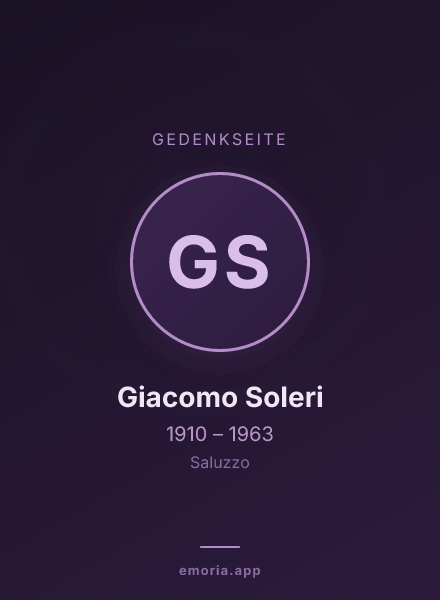 Gedenkportrait von Giacomo Soleri