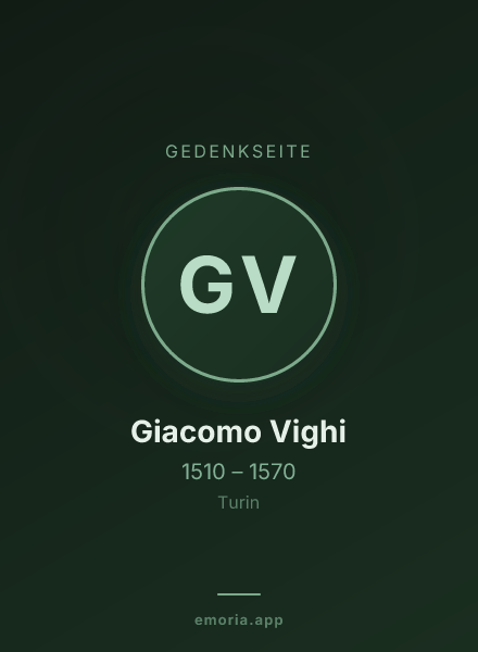 Gedenkportrait von Giacomo Vighi