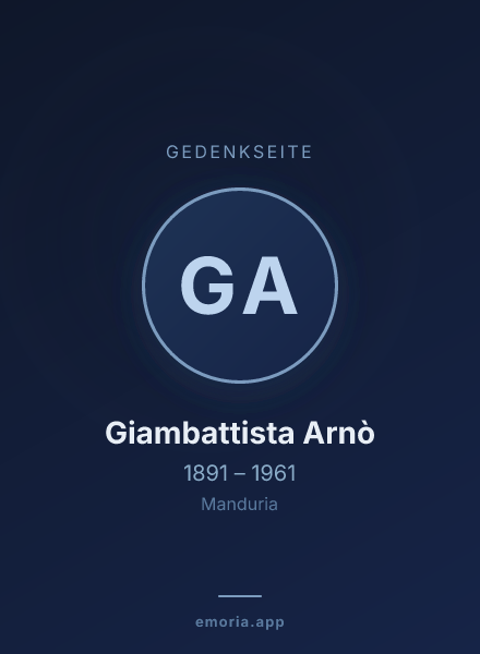 Gedenkportrait von Giambattista Arnò