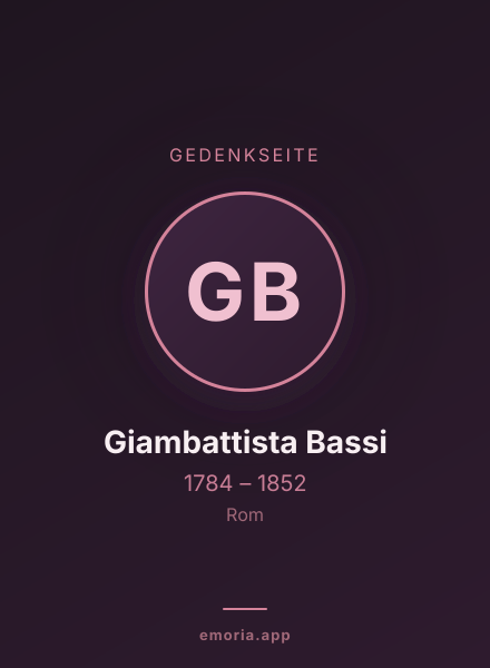 Gedenkportrait von Giambattista Bassi