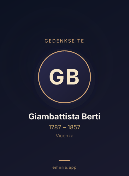 Gedenkportrait von Giambattista Berti