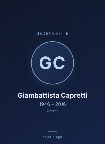 Gedenkportrait von Giambattista Capretti