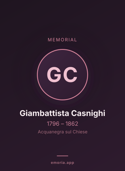 Memorial portrait of Giambattista Casnighi