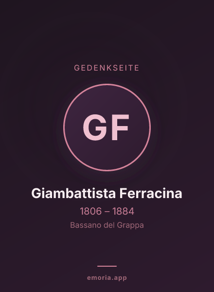 Gedenkportrait von Giambattista Ferracina