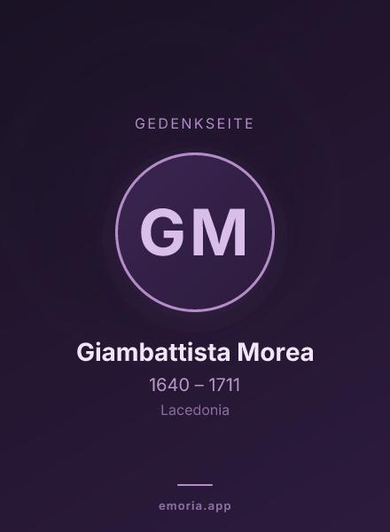 Gedenkportrait von Giambattista Morea