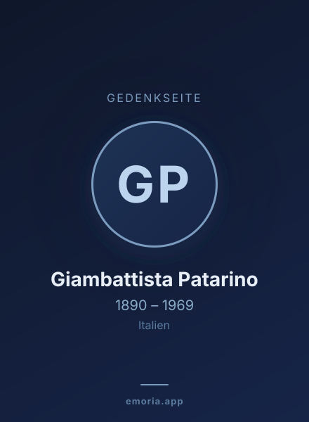 Gedenkportrait von Giambattista Patarino