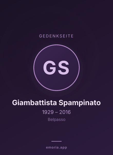 Gedenkportrait von Giambattista Spampinato
