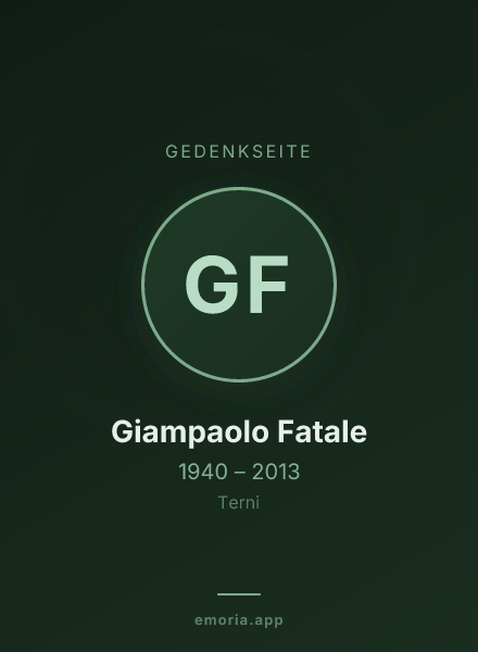 Gedenkportrait von Giampaolo Fatale