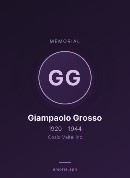 Memorial portrait of Giampaolo Grosso