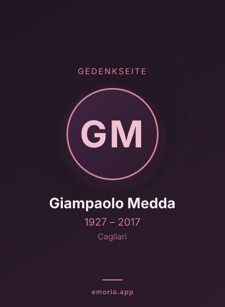 Gedenkportrait von Giampaolo Medda
