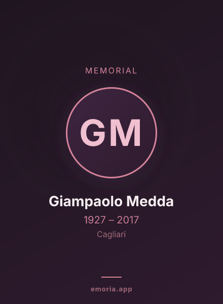 Memorial portrait of Giampaolo Medda