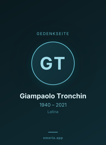Gedenkportrait von Giampaolo Tronchin