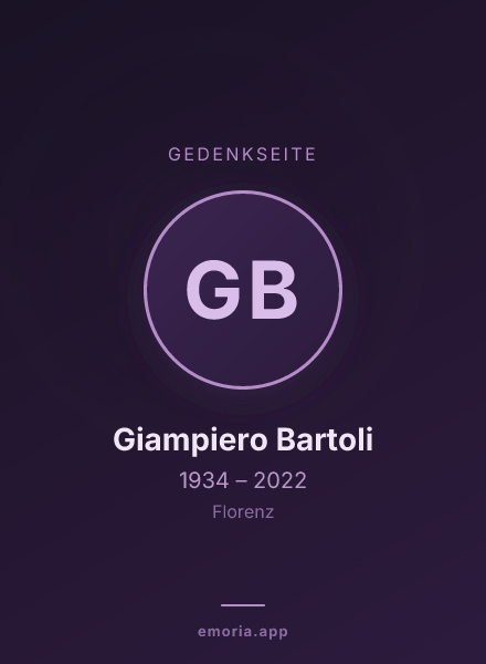 Gedenkportrait von Giampiero Bartoli