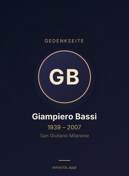 Gedenkportrait von Giampiero Bassi