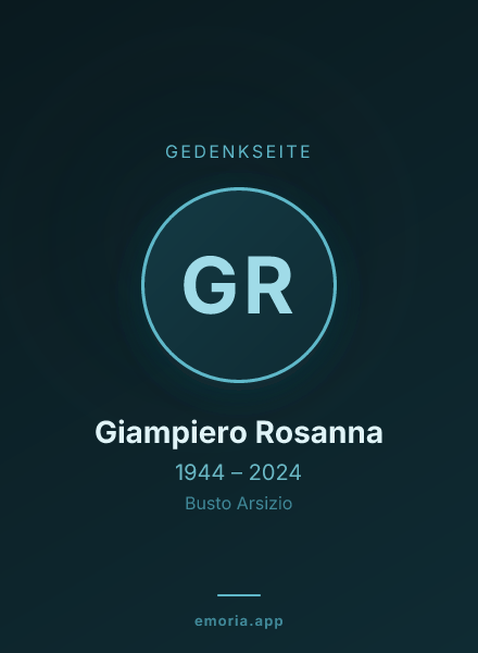 Gedenkportrait von Giampiero Rosanna