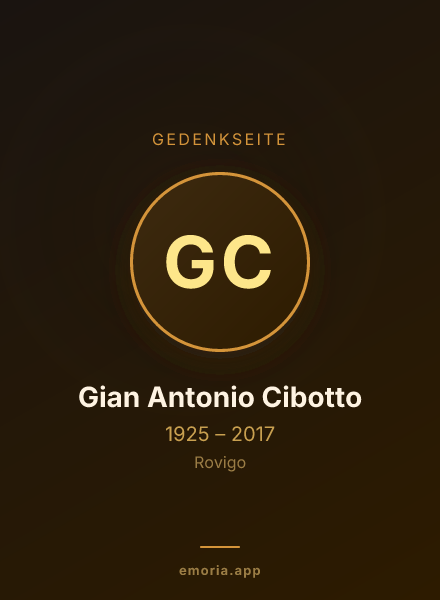 Gedenkportrait von Gian Antonio Cibotto