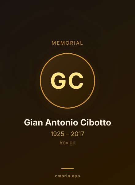 Memorial portrait of Gian Antonio Cibotto