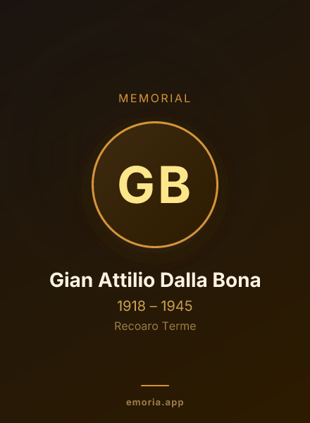 Memorial portrait of Gian Attilio Dalla Bona