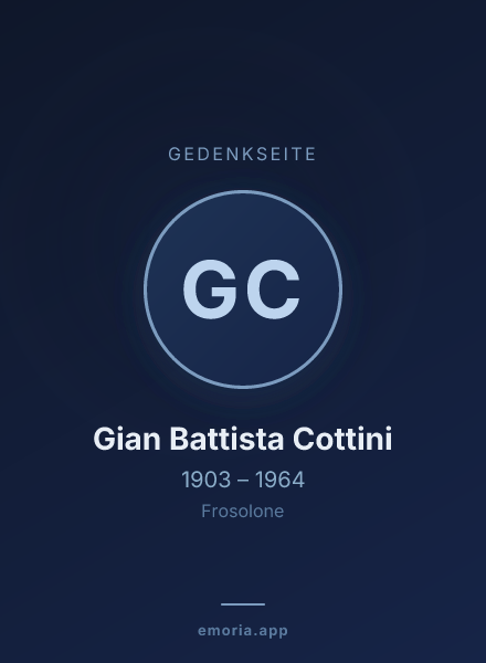 Gedenkportrait von Gian Battista Cottini