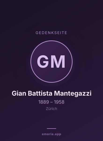 Gedenkportrait von Gian Battista Mantegazzi