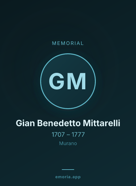 Memorial portrait of Gian Benedetto Mittarelli