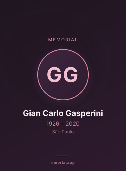 Memorial portrait of Gian Carlo Gasperini