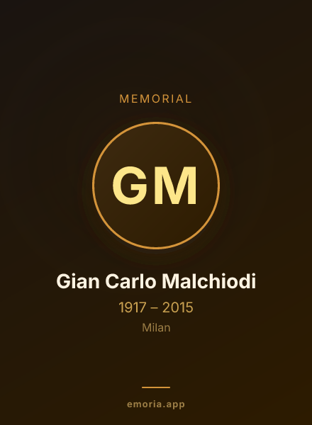 Memorial portrait of Gian Carlo Malchiodi