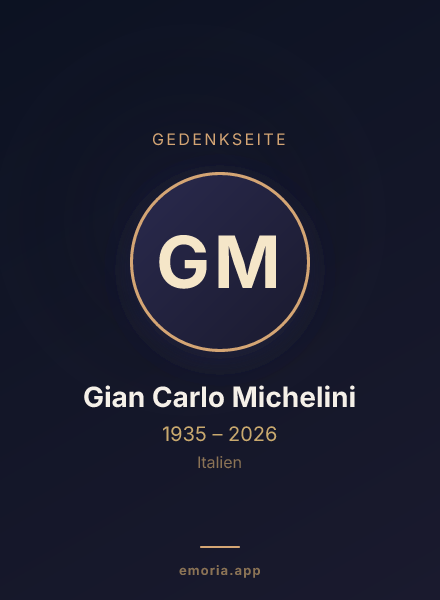 Gedenkportrait von Gian Carlo Michelini