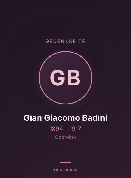 Gedenkportrait von Gian Giacomo Badini